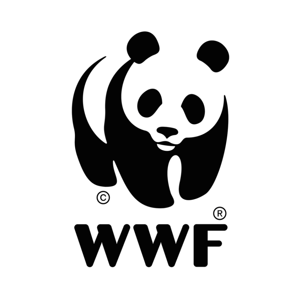 WWF panda logo black and white